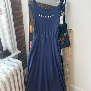 Elegant Blue Midi Dress